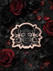 Skull with Roses 3D
